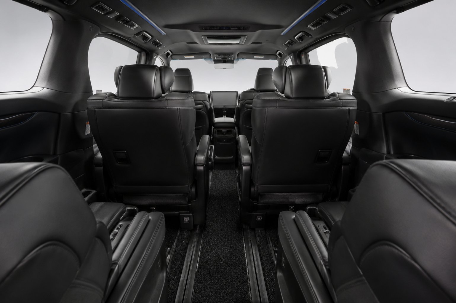 Alphard interior from front to rear