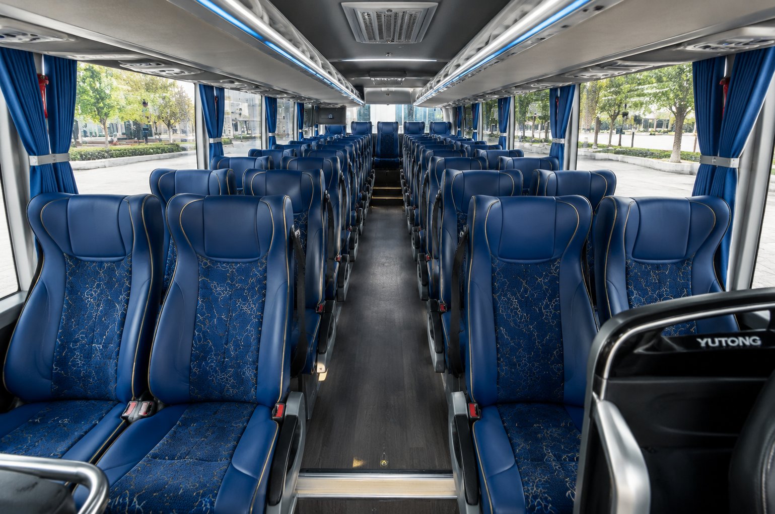 Large bus interior